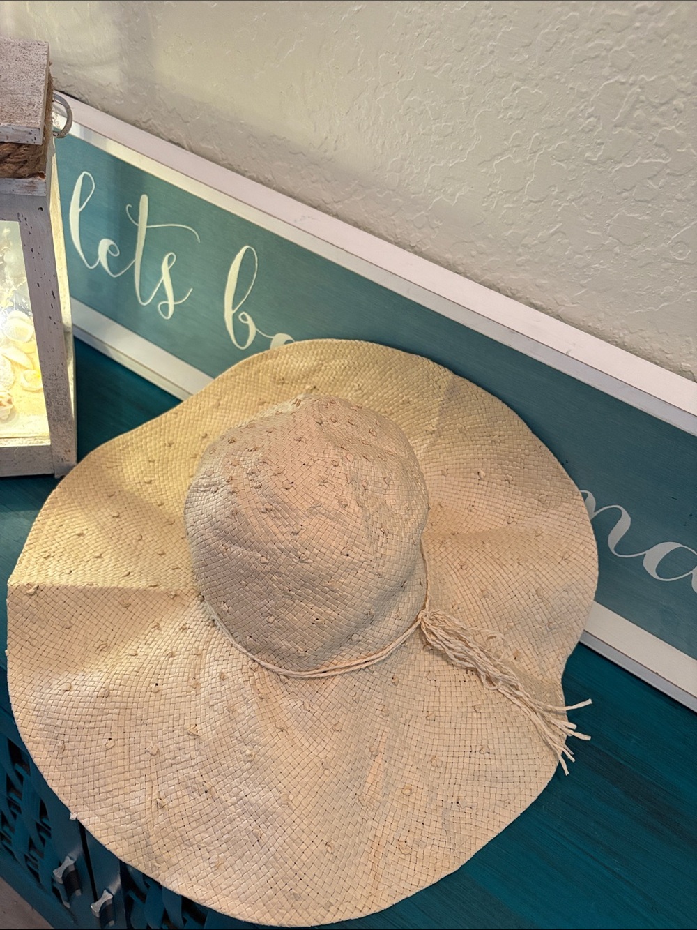 Panama Jack Straw Sun Hat in Natural Cream